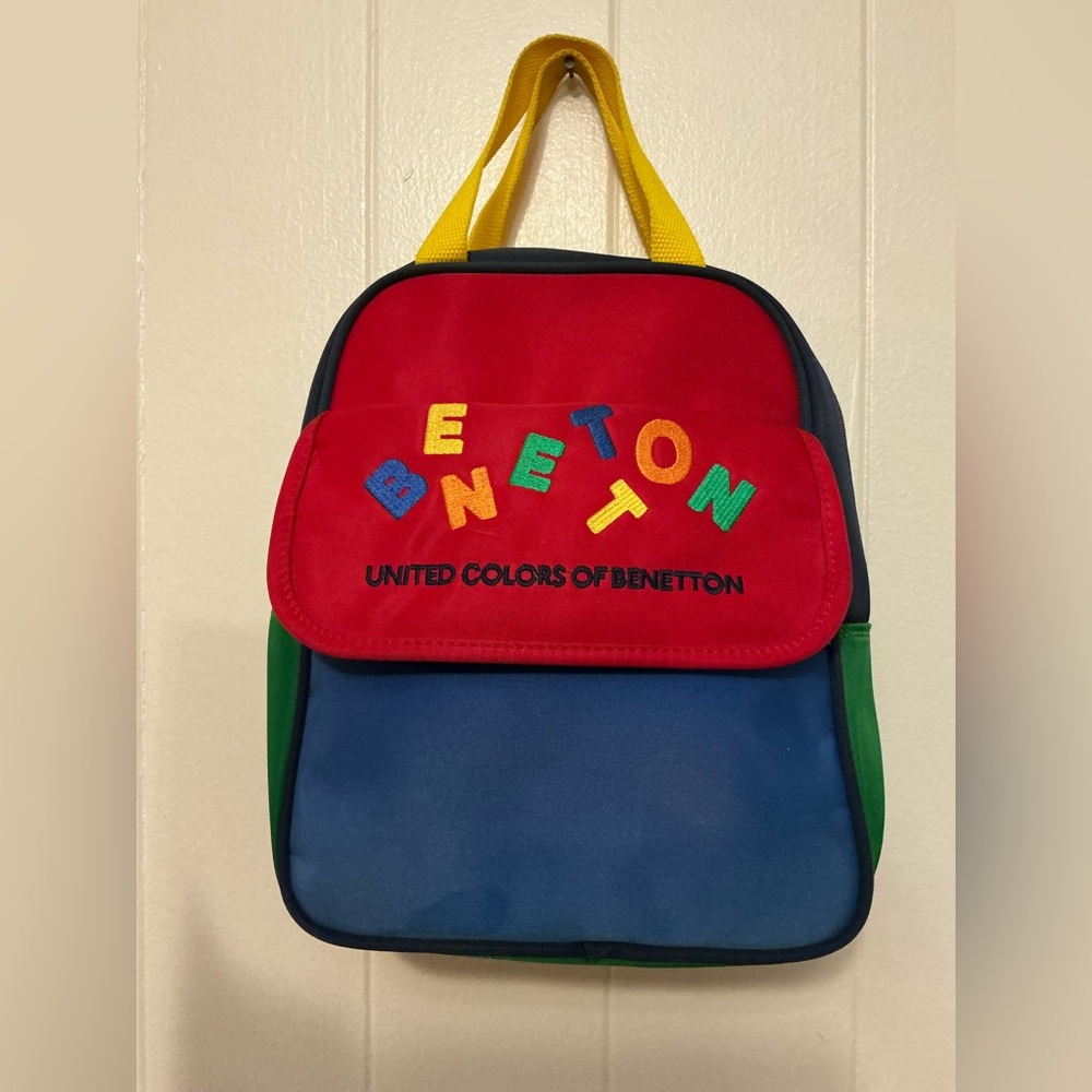 Rare Vintage 80’s/90’s United Colors Of Benetton Lunch Bag Top Handle Color Bag